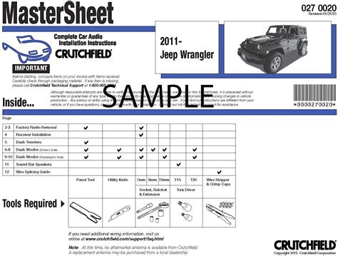 2 ohms: 125 watts x 4 chan. . Crutchfield vehiclespecific instructions pdf
